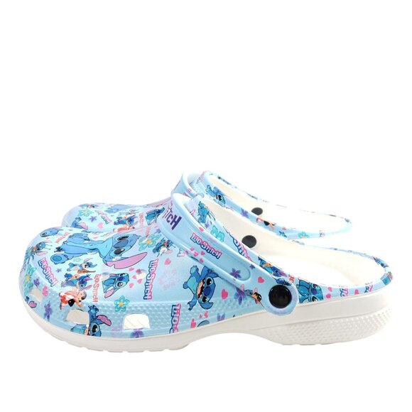 Stitch Lilo & Stitch Blue Clogs Mens Size 15 Sandals - Picture 3 of 8